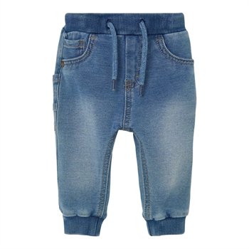 Name it - Romeo sweat jeans m. ribkanter - Medium blue denim